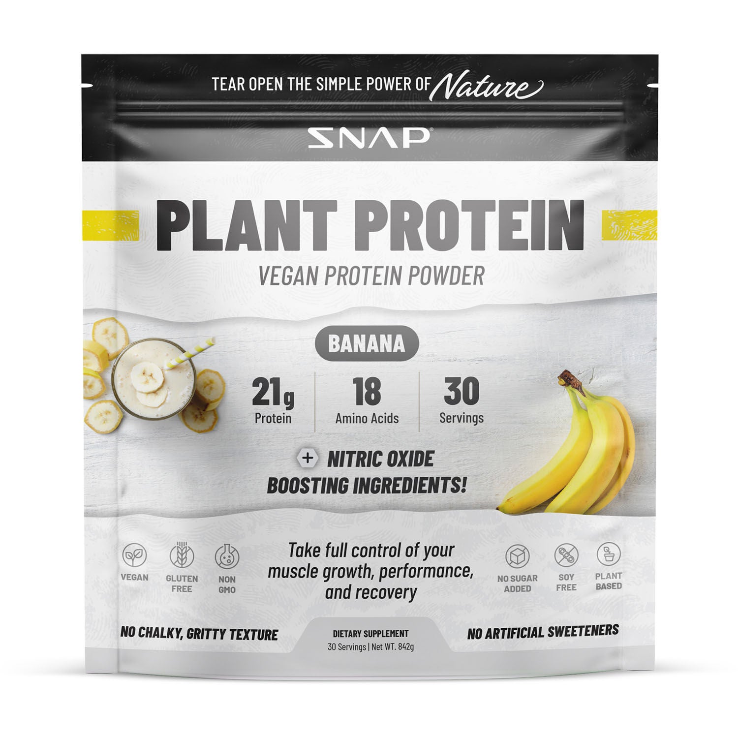 SNAP Plant Protein Plant Based Vegan Protein Banana